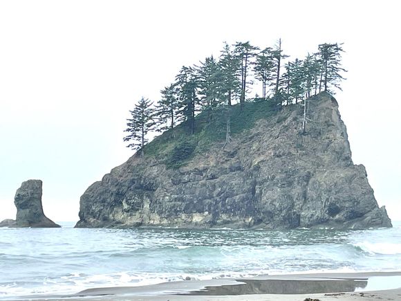 Offshore island or sea stacks as there are called.