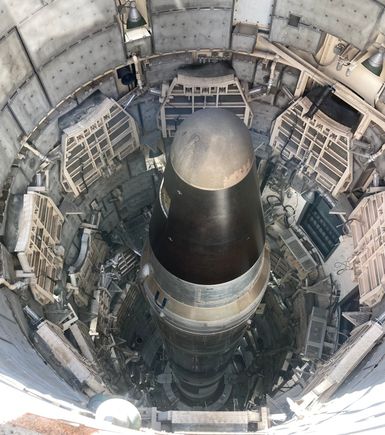 Looking down the Titan II missile in its silo 