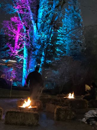 There are fire pits if people need to warm up. It was nice last night so not as necessary.