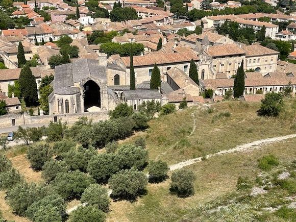 Looking down on the next site, the monastery 