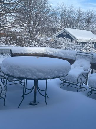 A little contrast for Addie’s gorgeous pictures. It looks way worse now. It’s heavy messy snow. BUT….only 69 days until spring!! 