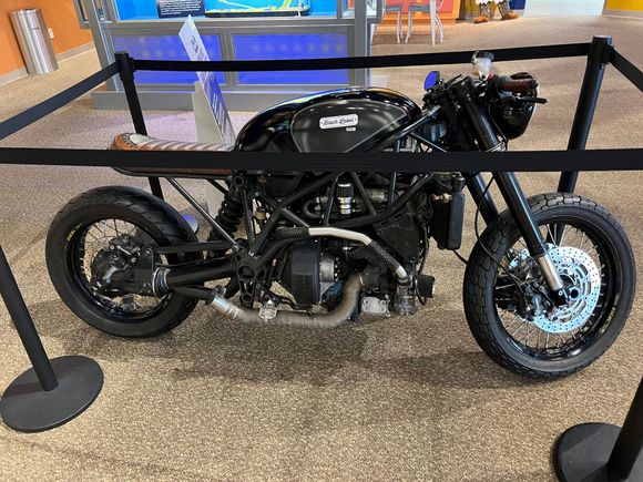 This motorcycle ran on bacon grease. Seriously.