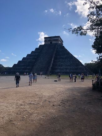 El Castillo, the first thing you will see when you enter.  When we got to the ticket booth we were second in line.