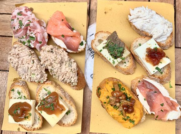 Chiccetti for lunch. They’re similar to tapas 