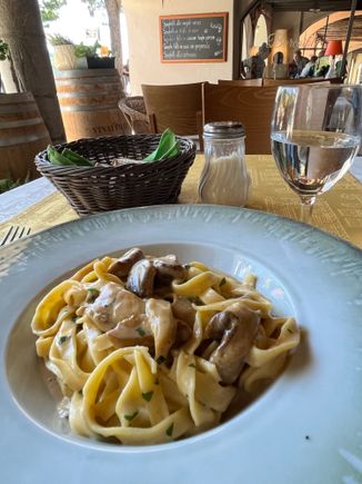 housemade tagliatelle with porcini mushrooms
