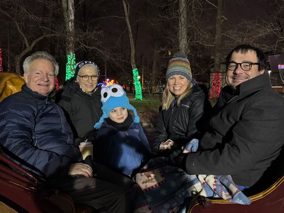 In a one horse open sleigh!