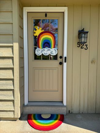 And she’s into coordinating so the doormat is perfect 