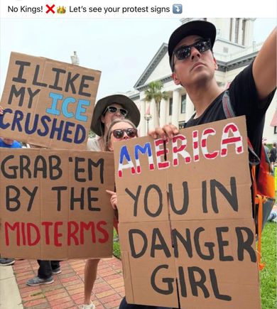 Not memes but good signs for today’s nationwide protests. 
