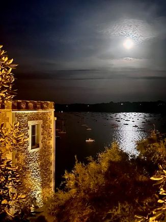 Full moon on our last night in Dinard