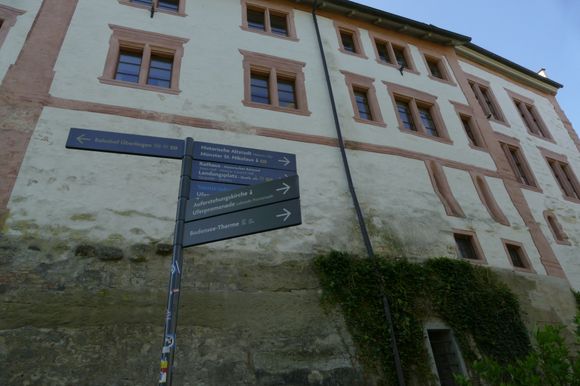 Signposts to direct you from the moat walk