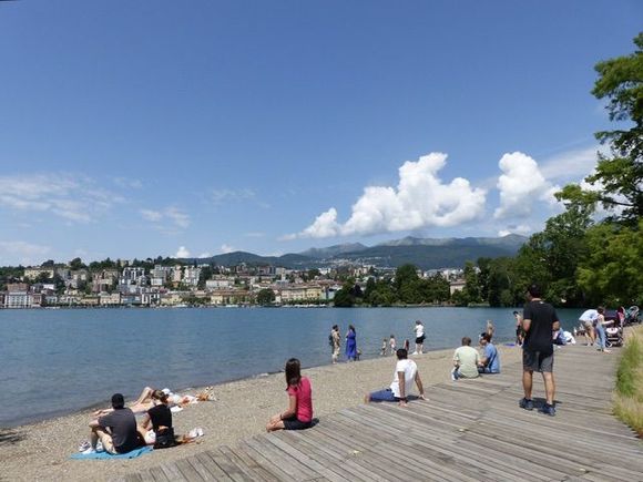 The beach area 