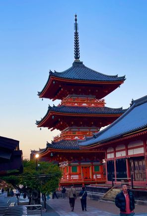 The 3 story pagoda dates from reconstruction in 1633