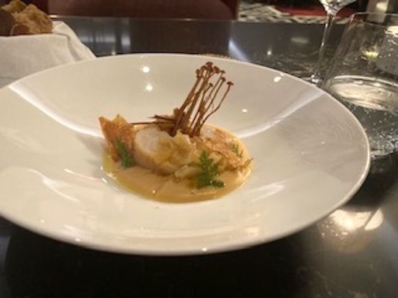 Scallop starter at The Pem