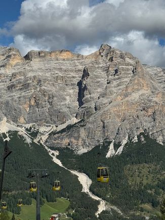 Top of the Pia Sorega lift above San Cassiano