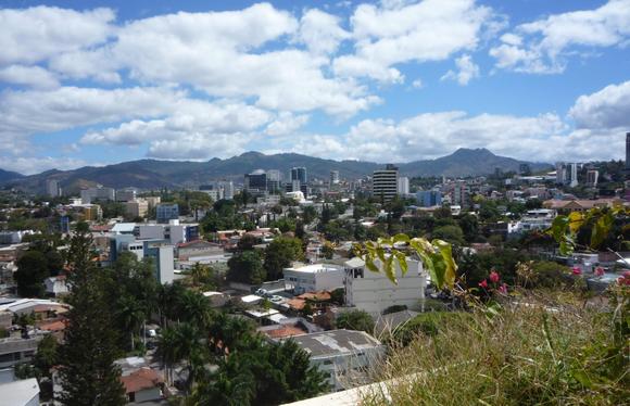 The eastern side of Tegucigalpa, as seen from a room in the Plaza San Martin Hotel.