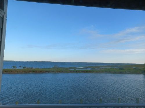 what a difference a day makes. Woke up to this view from my hotel room balcony on Monday. Still very windy. 