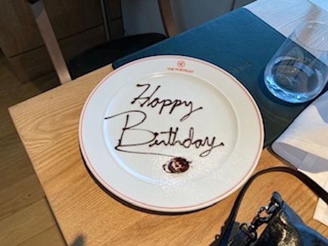What the waiter rushed to bring at the Portrait