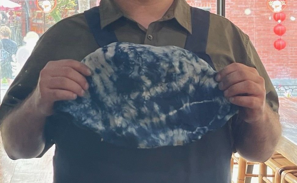One side of finished hat