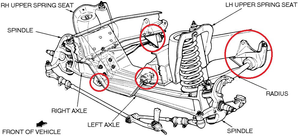 1995 ford f150 2wd front suspension diagram.
