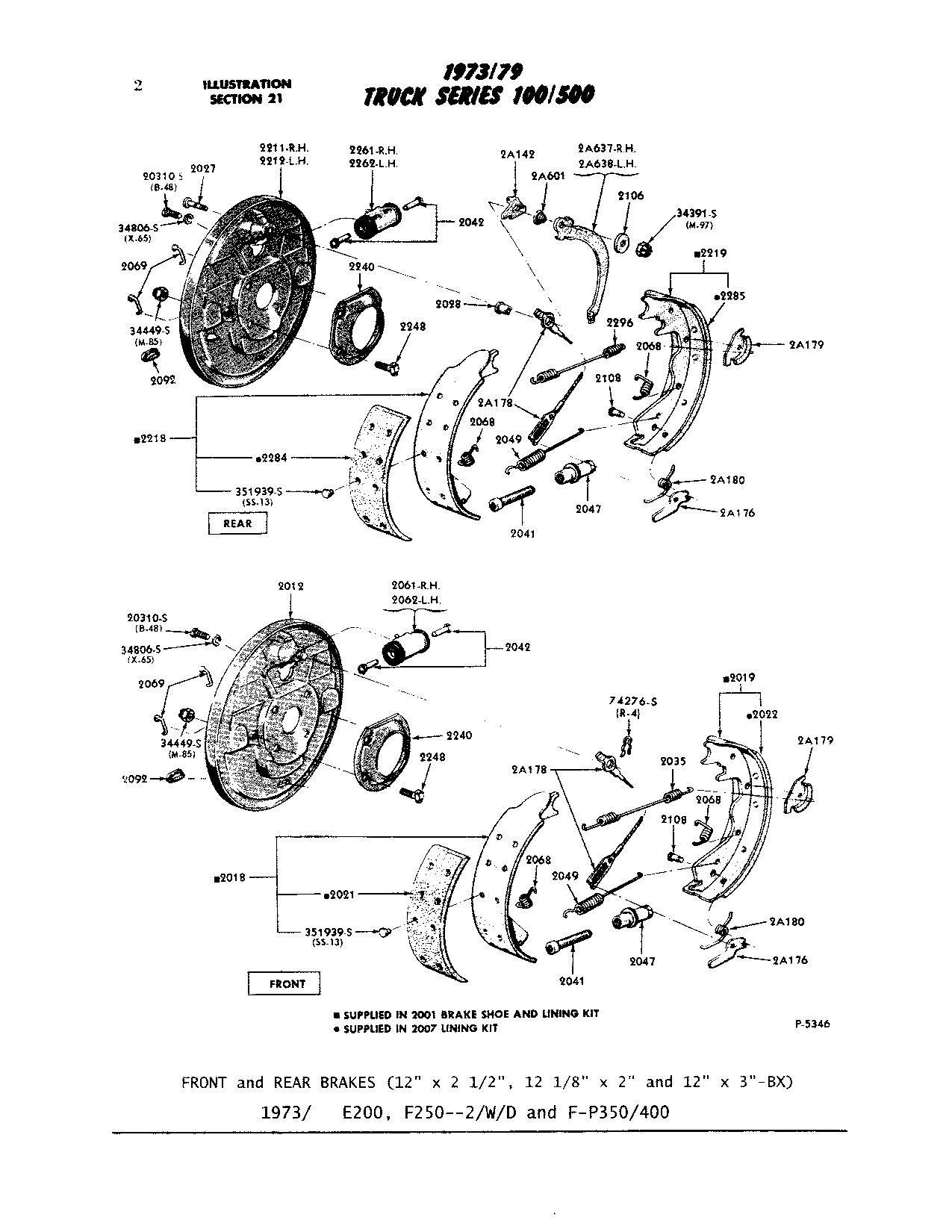 1973 Ford Truck Brake Diagrams