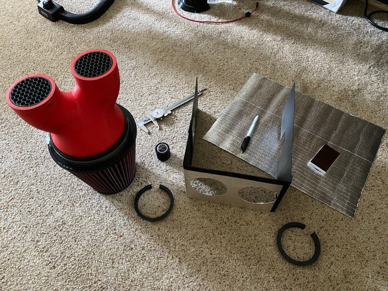 COPe 3D printed intake adapter. 