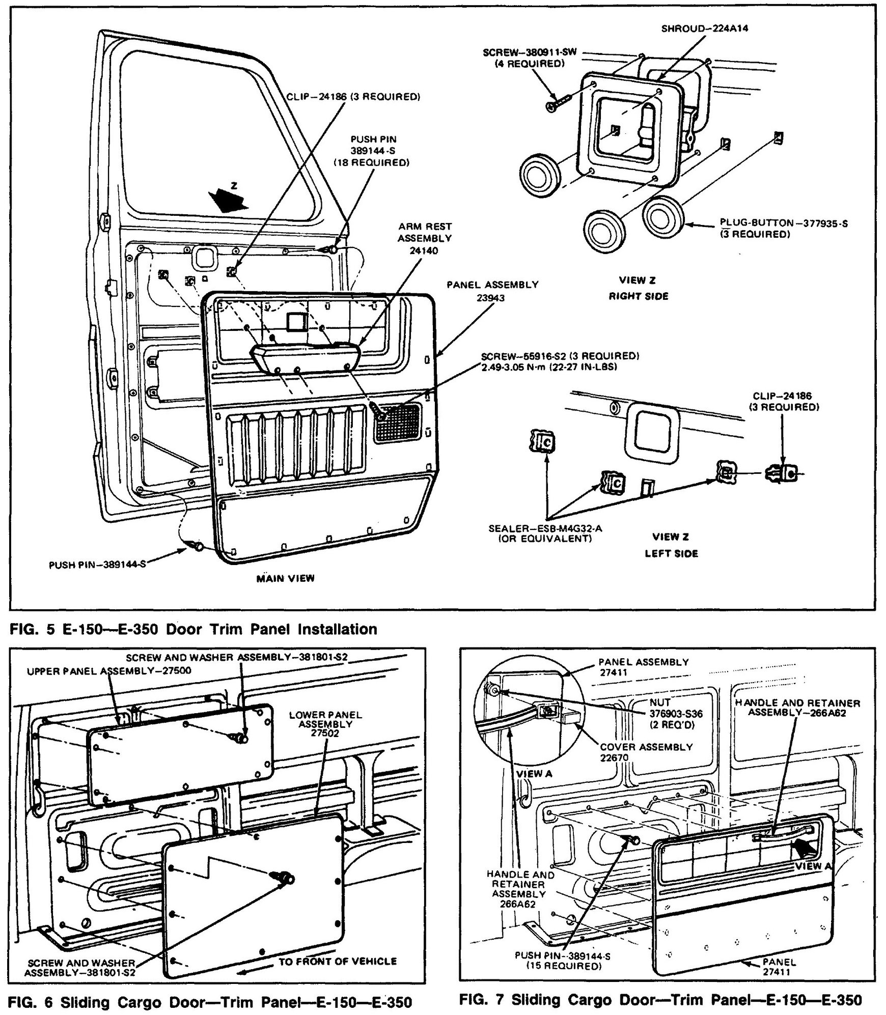 ford econoline door panel removal