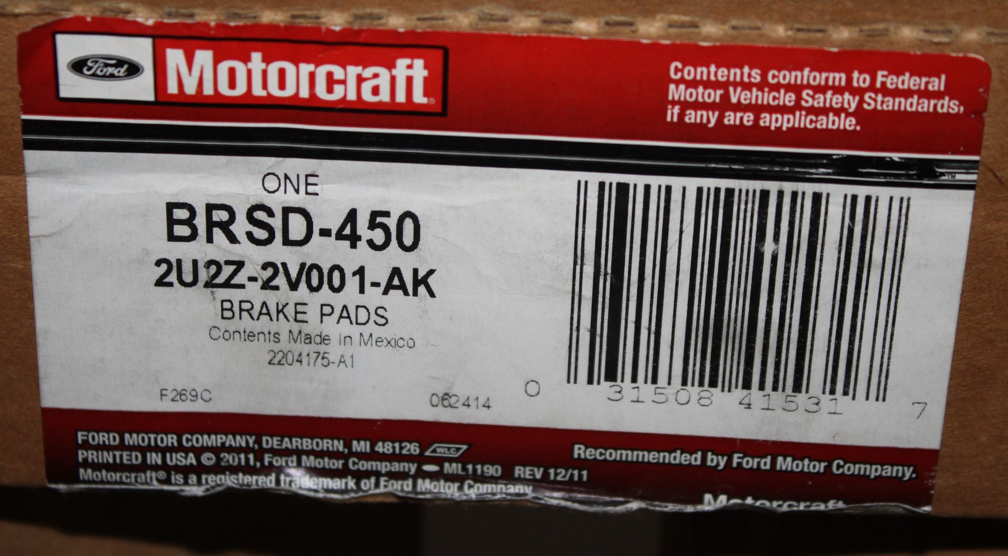 Brakes - Motorcraft Front Brake Calipers & Pads, BRC-1-RM, BRC-2-RM, BRSD-450, 86-91E250/350, 86-87 F250/350 - New - -1 to 2026  All Models - Lonsdale, MN 55046, United States