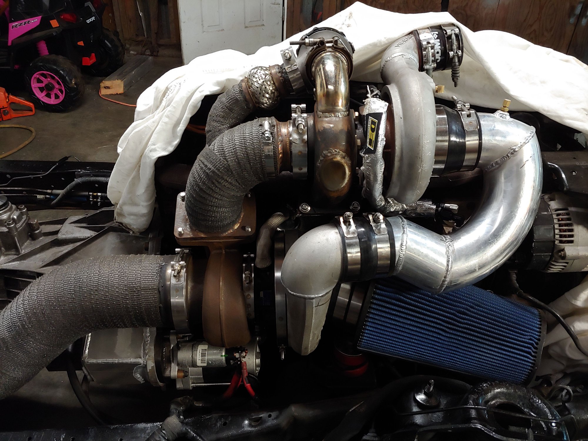 Econoline Cummins swap compound turbo zf6 manual conversion Ford