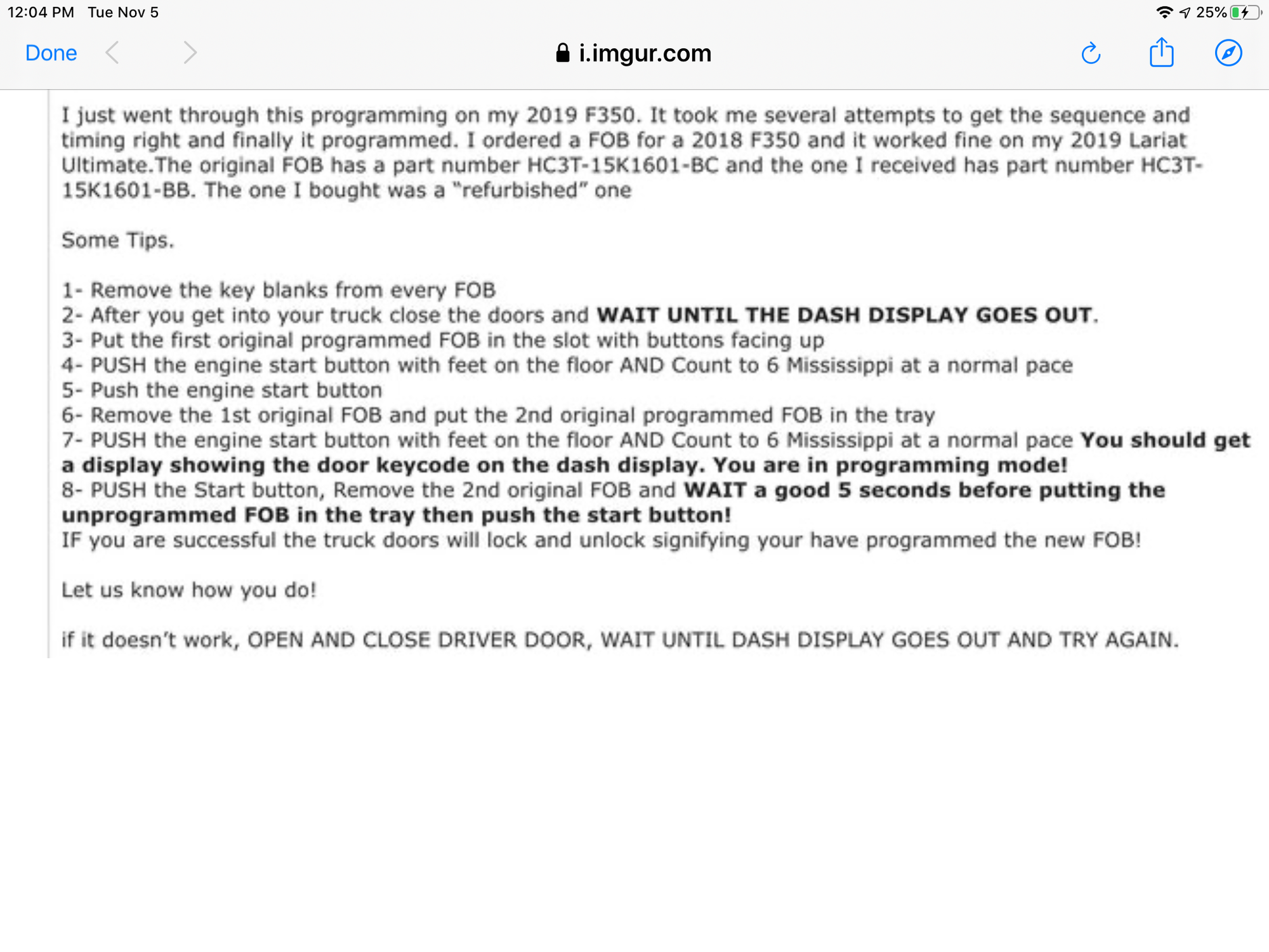 Programming a Spare Intelligent Access Key Ford Truck Enthusiasts Forums