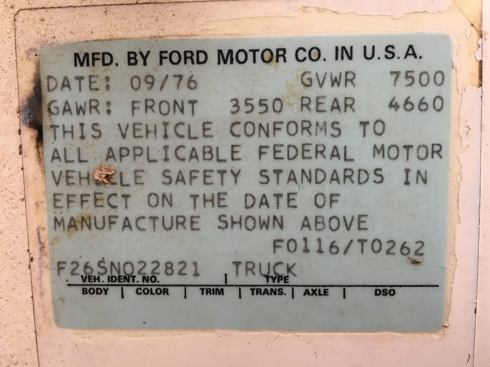 ford engine serial number lookup