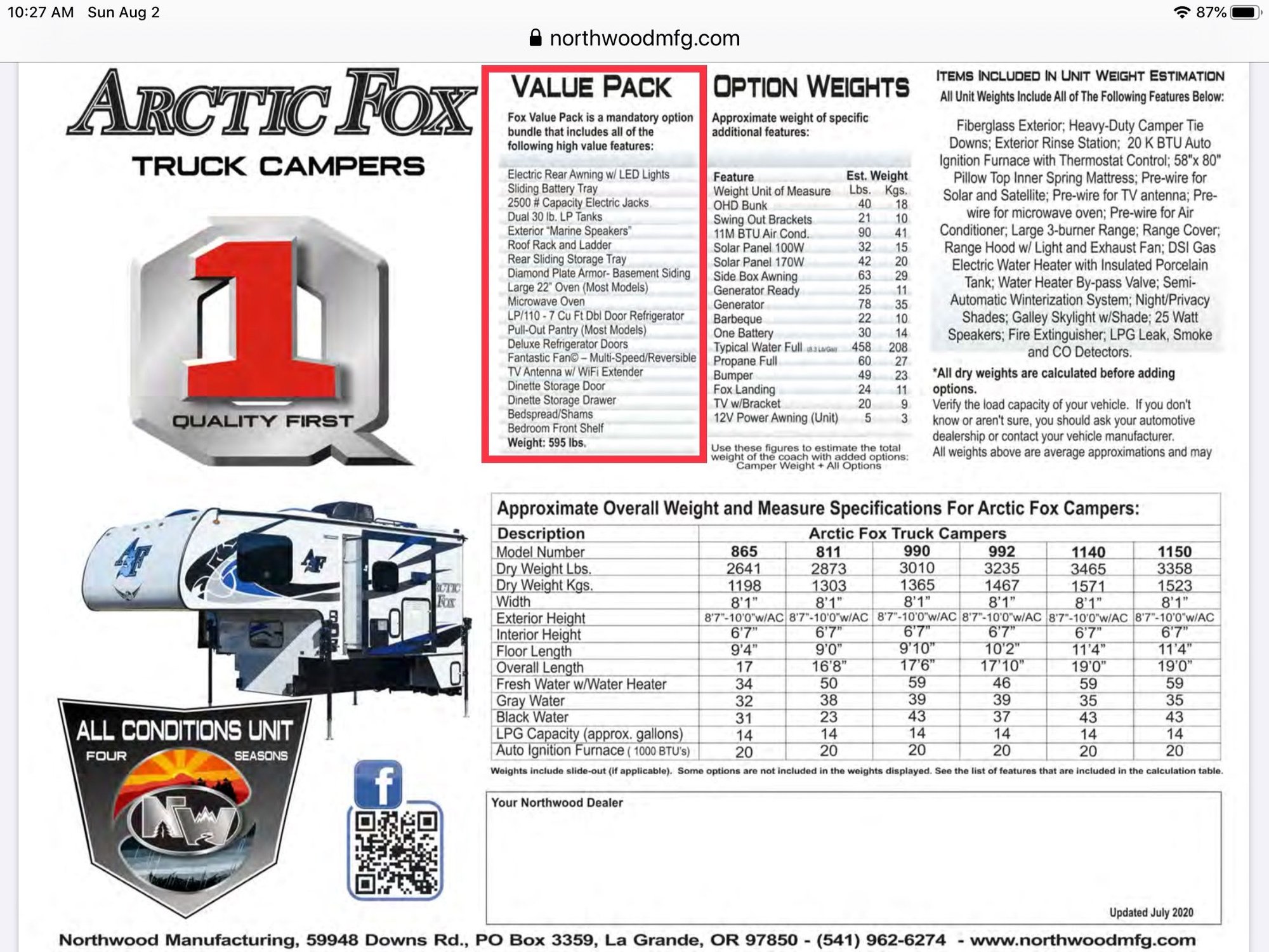 Picking Up 2020 Arctic Fox 811 - Page 2 - Ford Truck Enthusiasts Forums