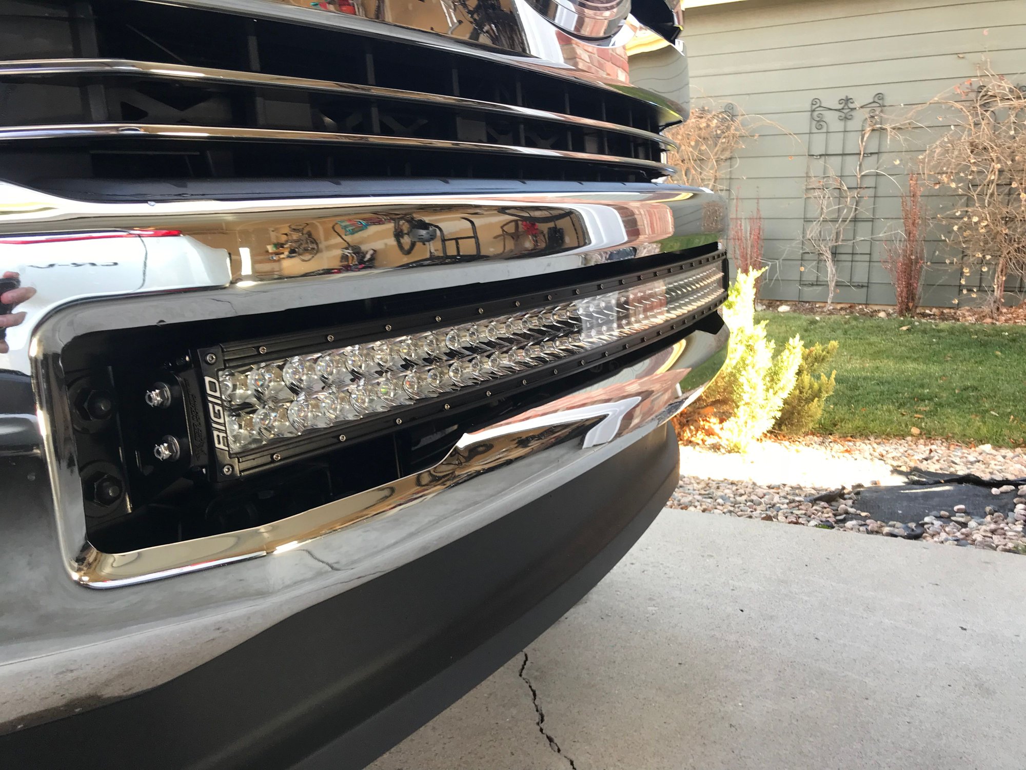 KD Fabworks tow hook eliminators and 40” Rigid RDS light bar brackets ...