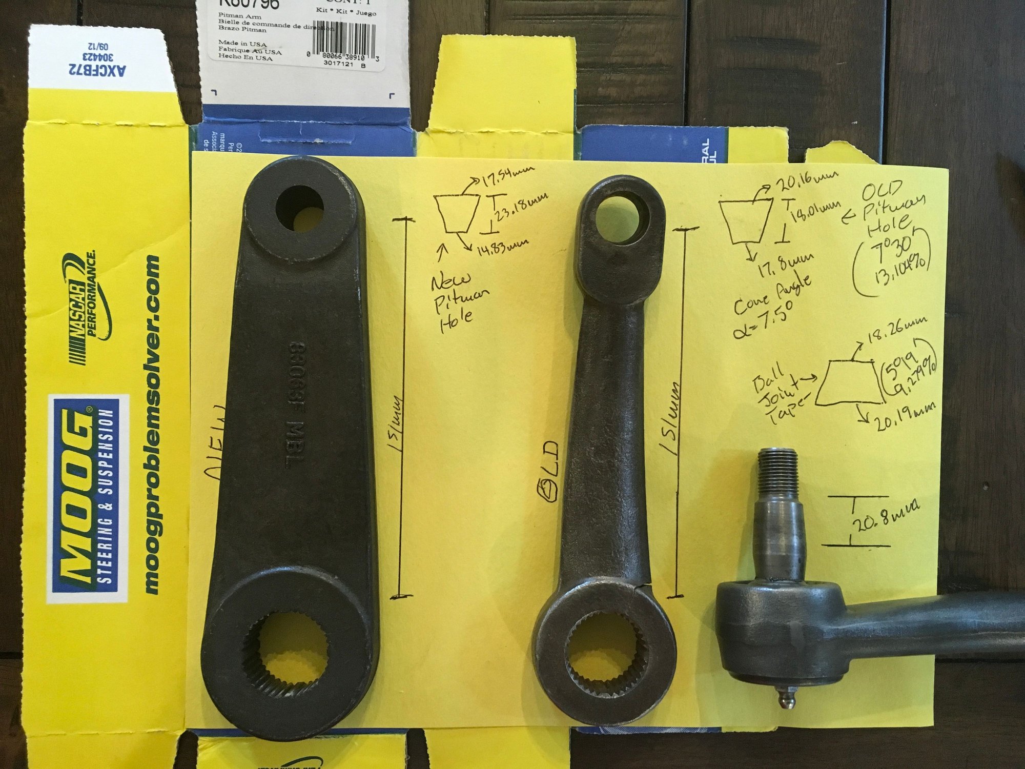 Help needed on Pitman arm reaming for proper ball joint fit. Ford