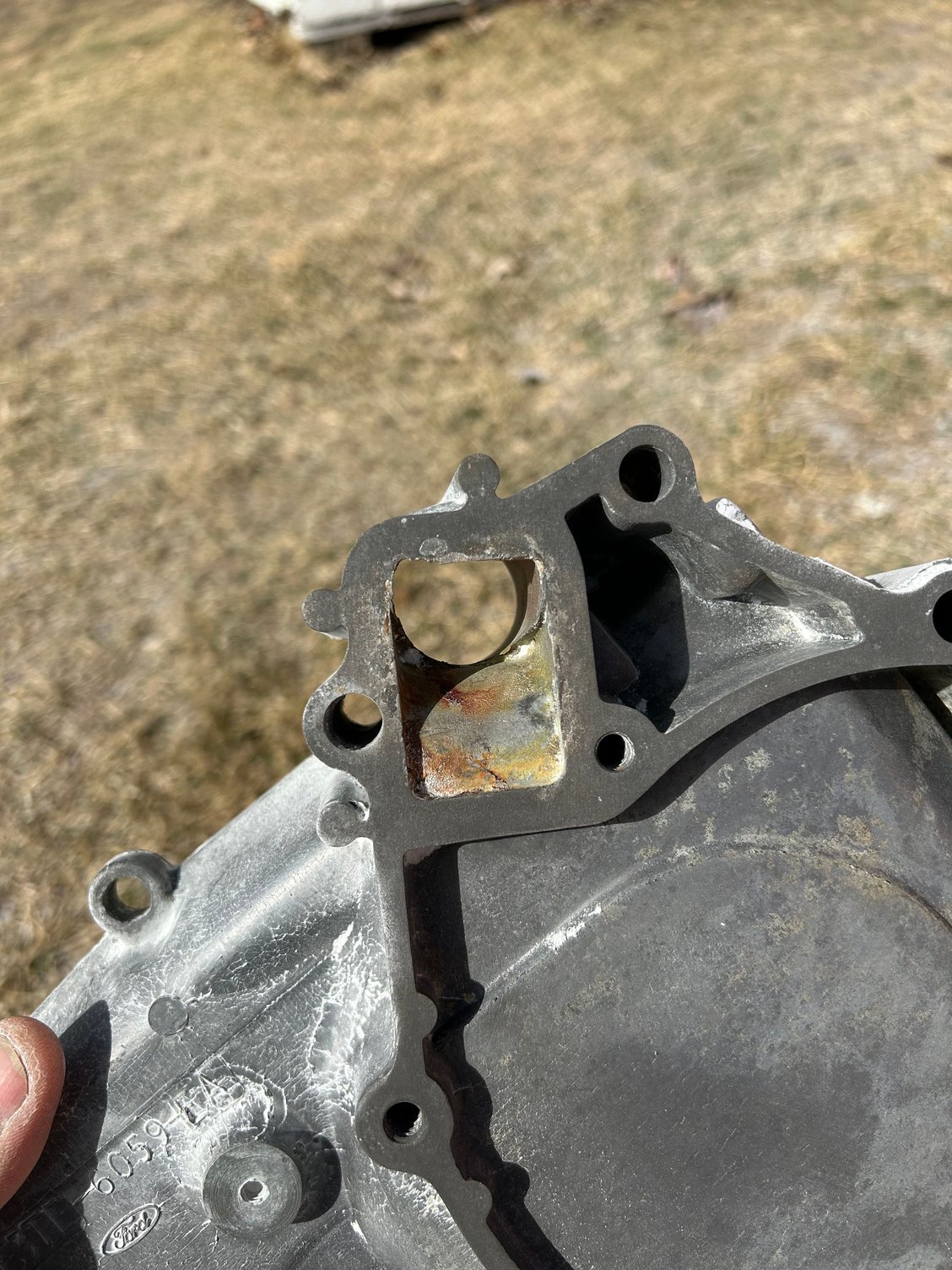 Just showing the coolant passage, all crusted up.