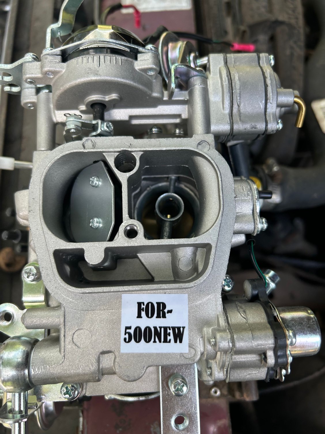 Top of new carb