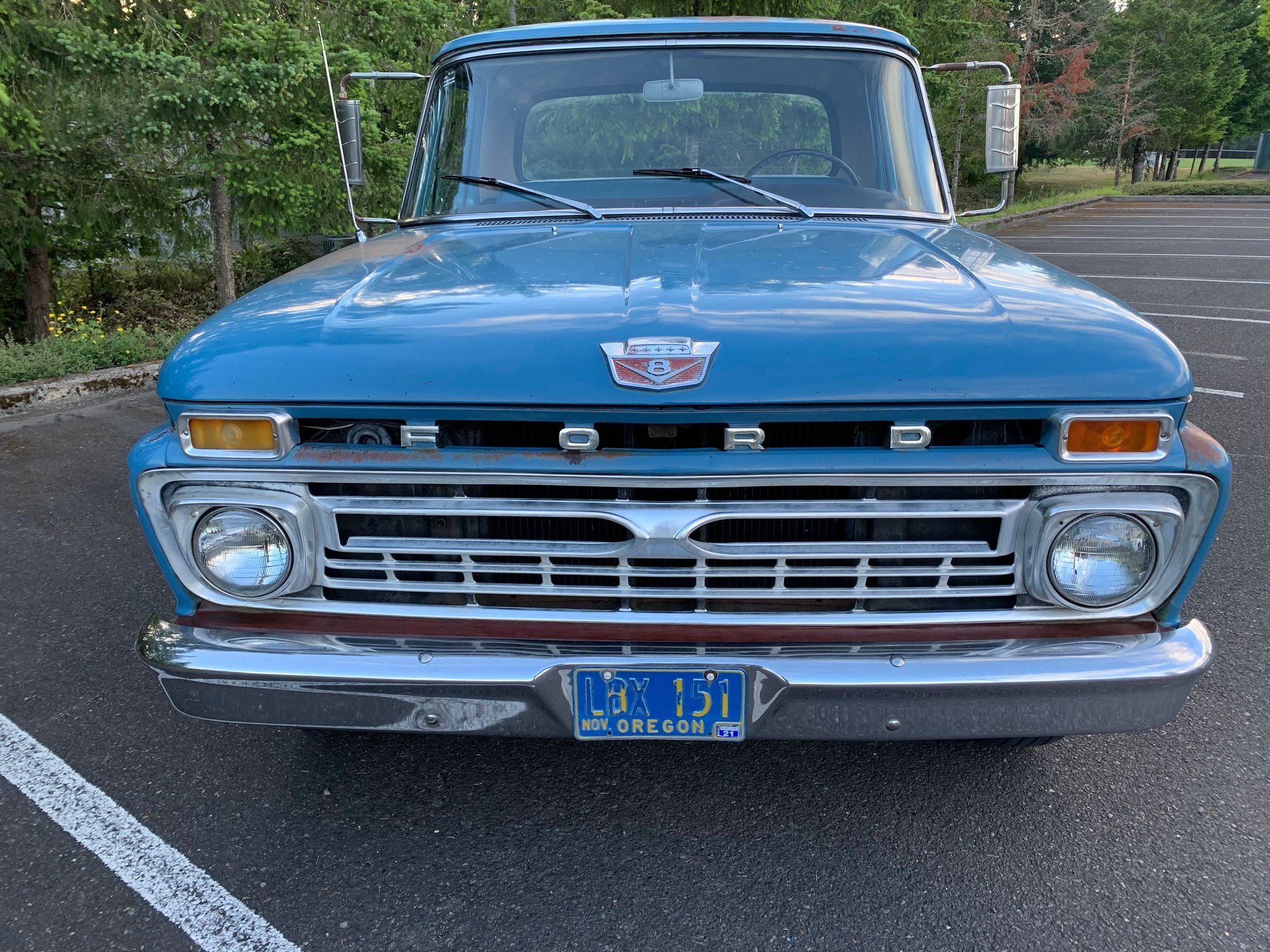 1966 Ford F-100 - 1966 F 100 Custom cab- super clean, almost no rust, very nice original truck - Used - VIN f10yr776059 - 92,000 Miles - 8 cyl - 2WD - Manual - Truck - Blue - Portland, OR 97140, United States