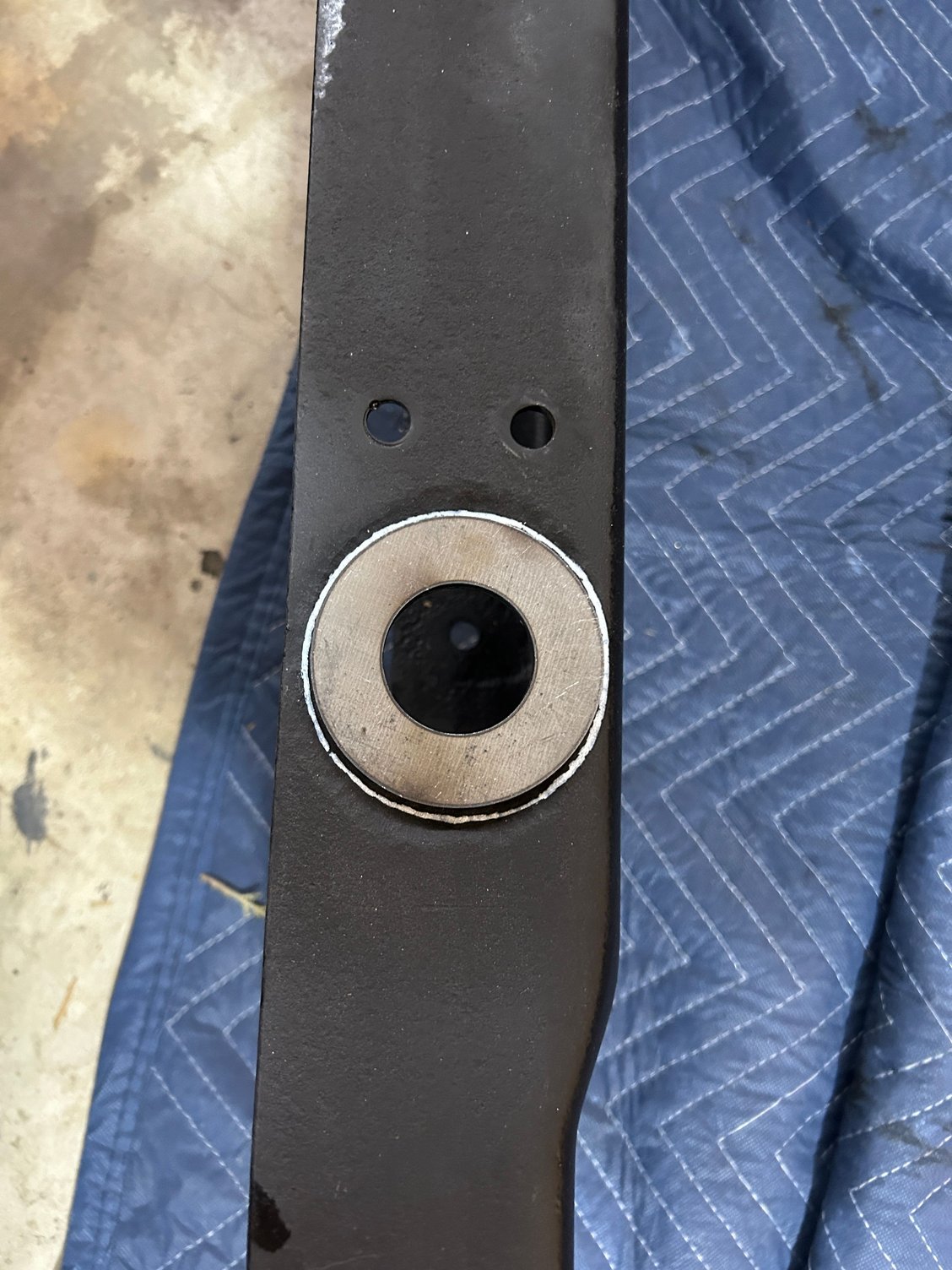 positioned, measured and used a chalk marker to trace