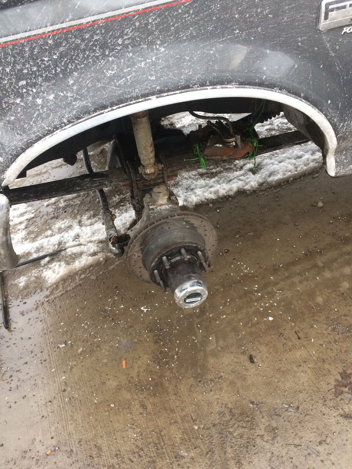 Look*** Broke a Dana 60 Kingpin brake caliper mount Ford Truck