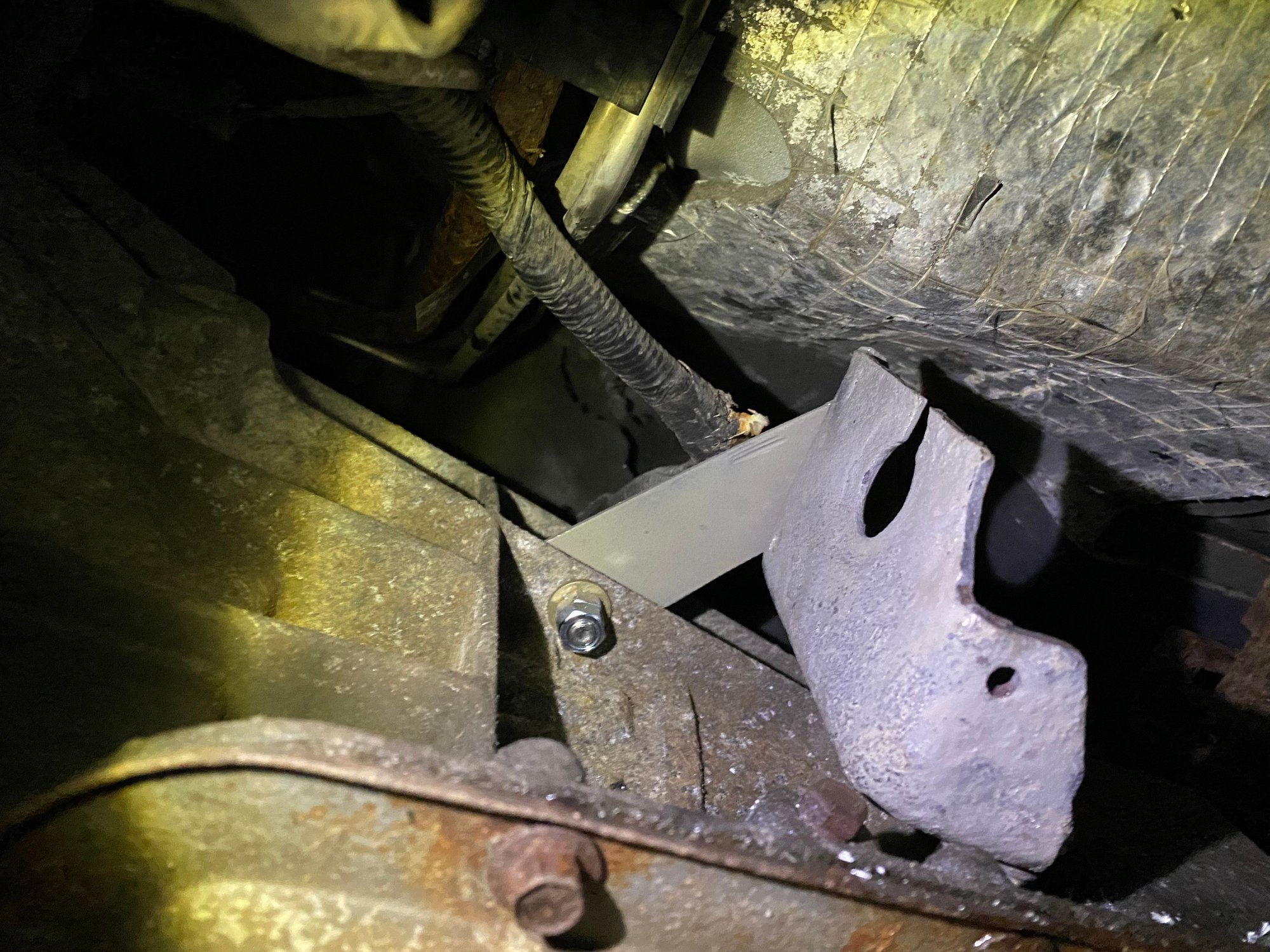 Truck won’t shift, Bracket broke off of transmission Ford Truck