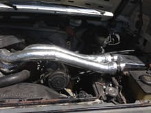 DEI wrapped air intake system with K&N filter installed. 460 air intake tube.