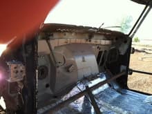 the inside fire wall ,cab being held up by bracing