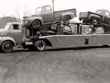 50's Fords on carriers