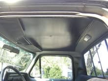 headliner after I did a black rattle can job on it