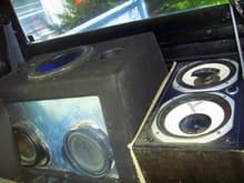 Cheap junk speakers but it sounded good, in the process of upgrading to a custim box with 2 Boss 12&quot; 1600w subs, 2 6x9&quot; Pyle 3 way mids and a 2000w Pyle amp