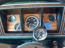 Cutsom Instruments on vegetable oil - stained woodgrain :) Equus oil,volts,speedo,fuel,temp.. rpms.