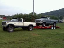 Towing Josh's 79 to a show