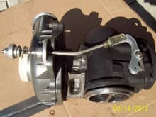 E99 turbo 1.0 turbine(coated) / 1.10 compressor(painted),polished compressor backing plate, W.W., Turbo Master w.g. actuator, Hi flow outlet, fresh rebuild