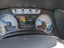 New cluster with the fuel economy screen showing.