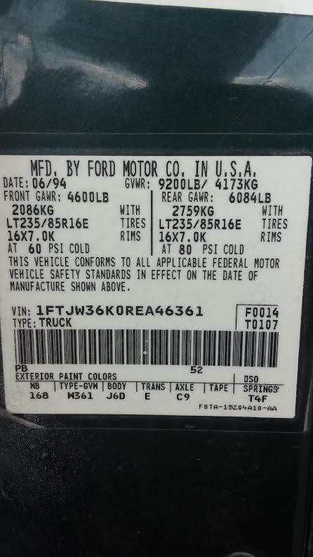 1994 F350 Color Ford Truck Enthusiasts Forums - Ford Paint Color Codes 1994 1994 F350 Color Ford Truck Enthusiasts Forums - Ford Paint Color Codes 1994