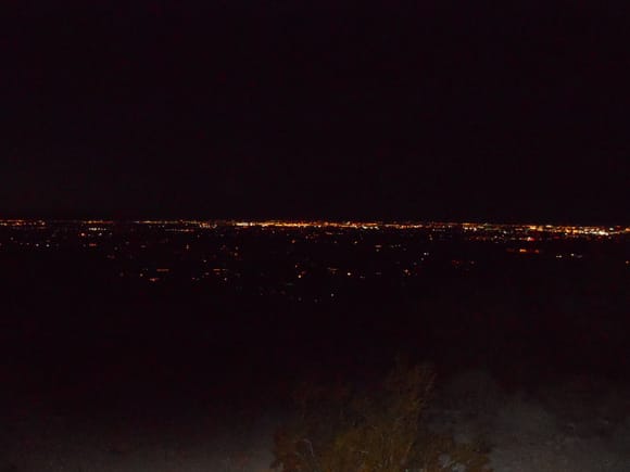 A view of the Valley of the Sun at moon light. Phoenix Az